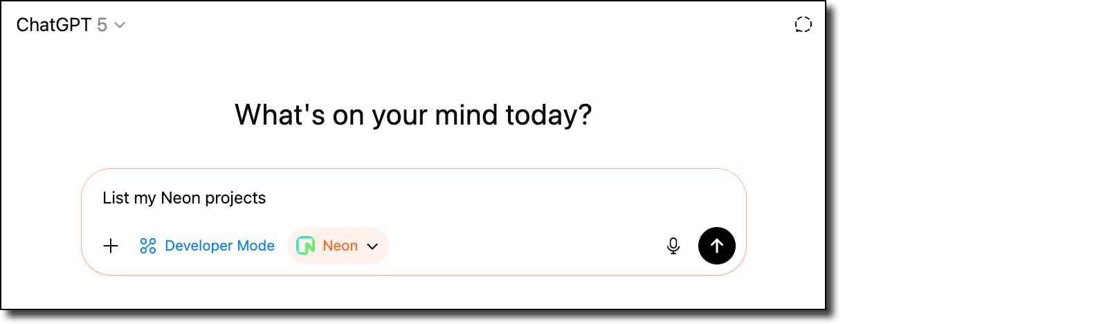 ChatGPT with Neon MCP Server